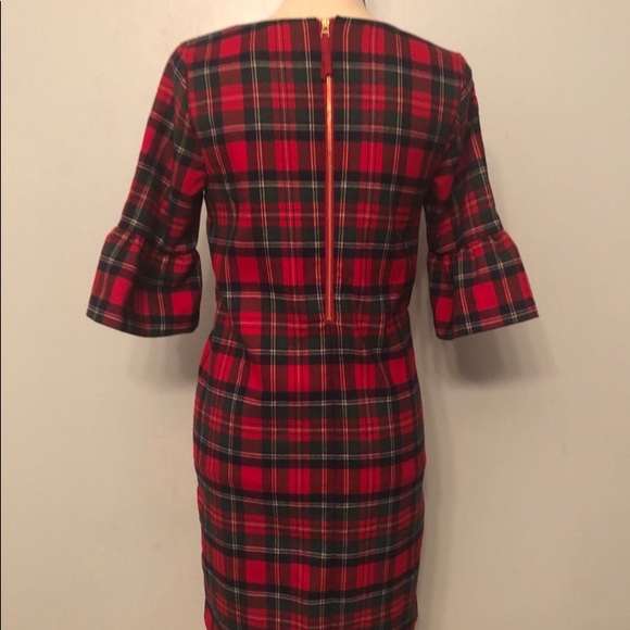 Vineyard Vines plaid Greenwich fluttersleeve dress - Picture 2 of 5